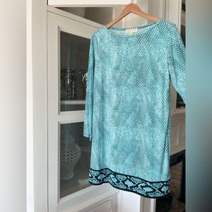 NEW MICHAEL KORS Women’s Geometric Snake Print Shift Dress Size XL